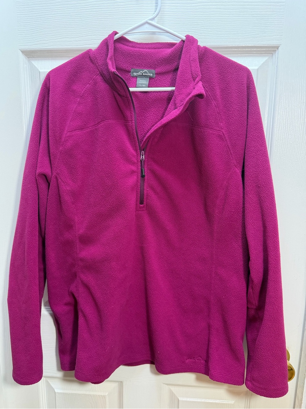 Eddie Bauer Fuchsia Half-Zip Fleece Pullover